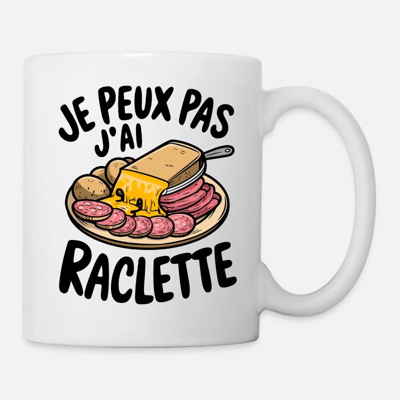 J'peux pas j'ai raclette - Mug blanc - blanc