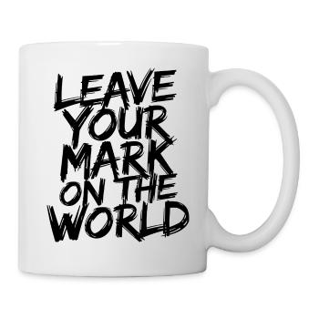 Laissez votre marque sur le monde - Mug blanc - blanc - Droite