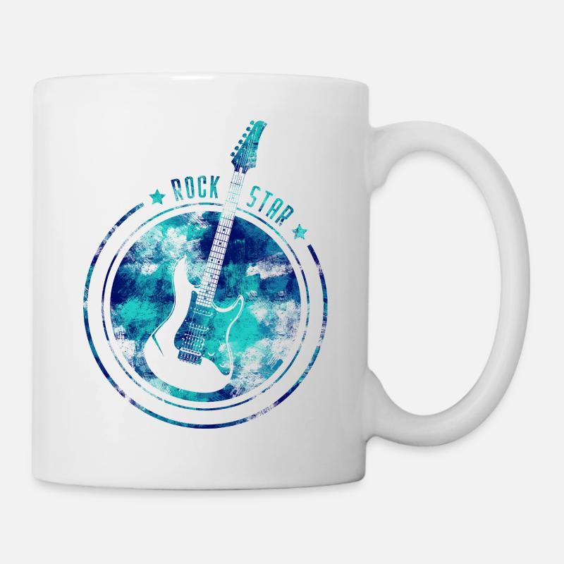 Rockstern Blau - Tasse - Weiß