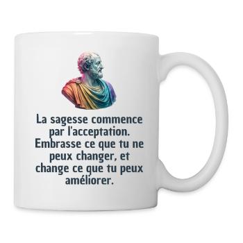 T-shirts Stoïcisme : L'inspiration à portée de soi - Mug blanc - blanc - Droite