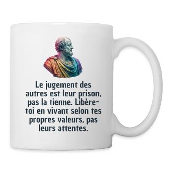 T-shirts Stoïcisme : L'inspiration à portée de soi - Mug blanc - blanc - Droite