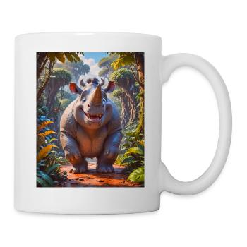 animaux africains super mignons – Meerkat - Mug blanc - blanc - Droite