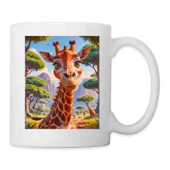 Animaux africains super mignons – Girafe - Mug blanc - blanc - Droite