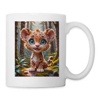 animaux africains super mignons – Léopard - Mug blanc - blanc - Droite