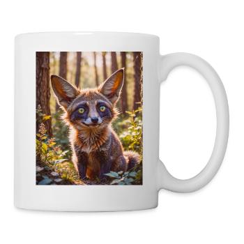 super süße afrikanische Tiere – Fledermausohr-Fuchs - Tasse - Weiß - Rechts