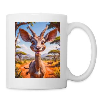 Animaux africains super mignons – Kudu - Mug blanc - blanc - Droite