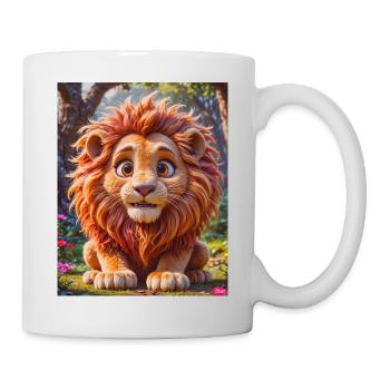 Animaux africains super mignons – Lion - Mug blanc - blanc - Droite
