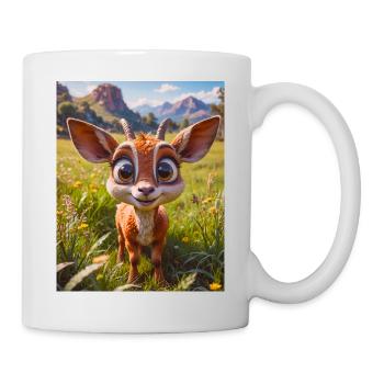 animaux africains super mignons – Antilope - Mug blanc - blanc - Droite