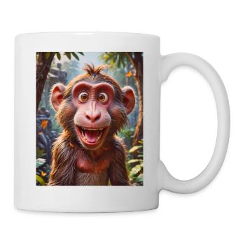 Animaux africains super mignons – Babouin - Mug blanc - blanc - Droite