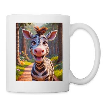 Animaux africains super mignons zèbre - Mug blanc - blanc - Droite