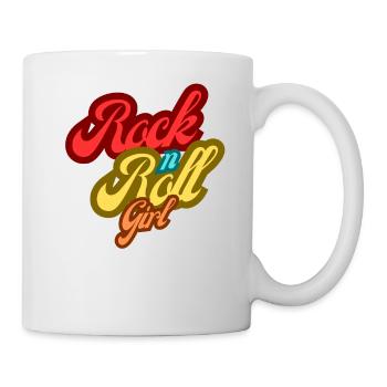 Rock n Roll Fille Rétro Style 80s 90s Fête - Mug blanc - blanc - Droite