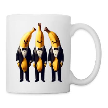 Bananen im Smoking - Tasse - Weiß - Rechts