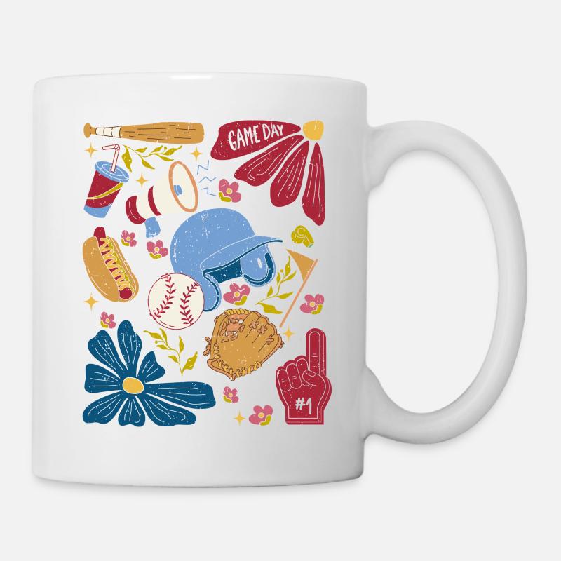 Game Day – Baseball Fan Design - Tasse - Weiß