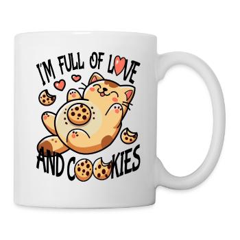 Plein d’amour et de biscuits – Süße liebe Keks- Katze - Mug blanc - blanc - Droite