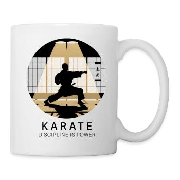 Discipline is Power – Karate & Martial Arts - Mug - white - Right