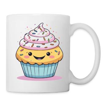 Cute Cupcake with Sprinkles - Kawaii Design - Mug - white - Right