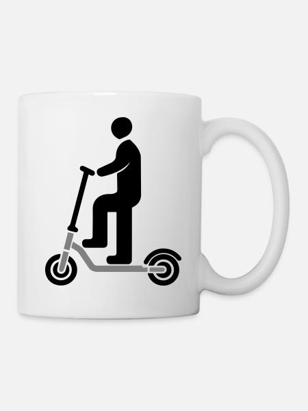 Elektro Scooter - Tasse - Weiß