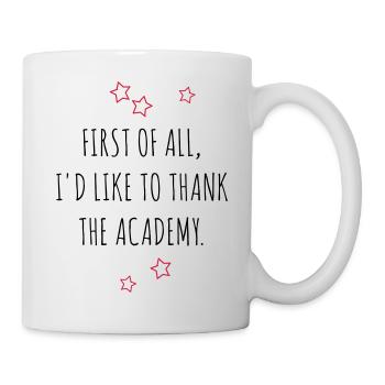 Tout d’abord, je tiens à remercier l’Académie - Mug blanc - blanc - Droite