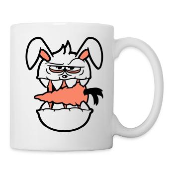 Bunny Monster Evil Carrot Carrot Halloween Horror - Mug - white - Right