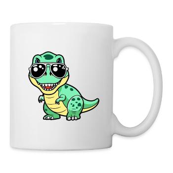 Dino with glasses - Cool - Mug - white - Right
