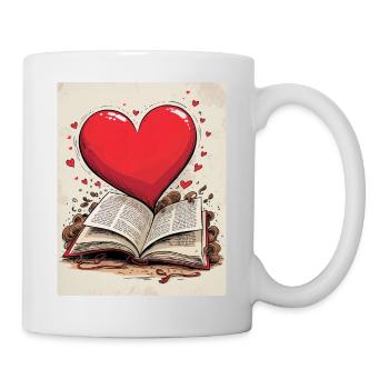 Liebesbuch - Tasse - Weiß - Rechts