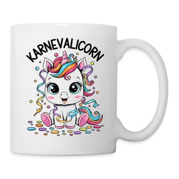 Einhorn Kostüm Mädchen Fasching Karneval - Tasse - Weiß - Rechts