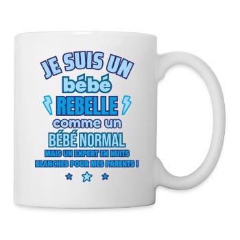 Bébé Rebelle Cadeau de naissance drôle - Mug blanc - blanc - Droite