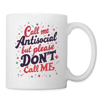 Call Me Antisocial - Mug - white - Right