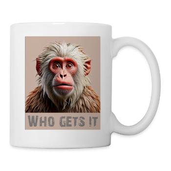 Monkey – Qui l’attrape ? | Design amusant - Mug blanc - blanc - Droite