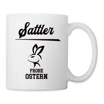 Sattler Ostern Geschenk Sattlerei Meister Azubi - Tasse - Weiß - Rechts