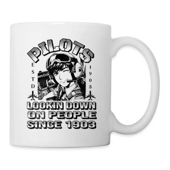 Hangar de planeur de pilote à moteur d’ULM - Mug blanc - blanc - Droite