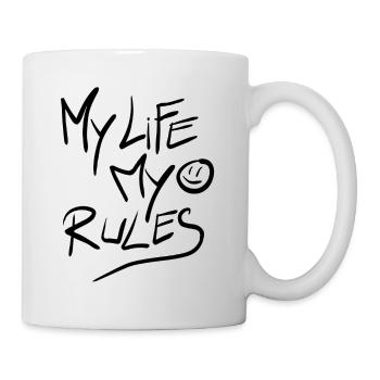 Mein Leben, meine Prinzipien – Lebe deinen Weg - Tasse - Weiß - Rechts