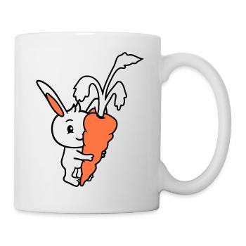 Bunny Big Huge Carrot Carrot Love Hunger Yummy - Mug - white - Right