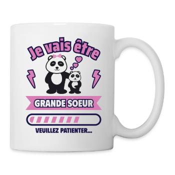 Annonce grossesse : future grande sœur - Mug blanc - blanc - Droite