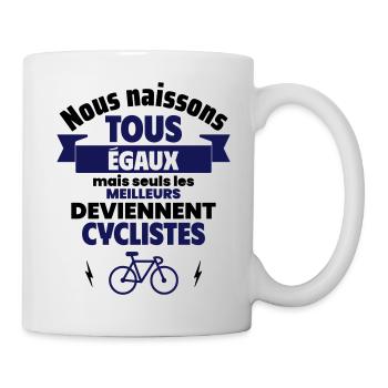 Cadeau fête des pères, les meilleurs cycliste,vélo - Mug blanc - blanc - Droite