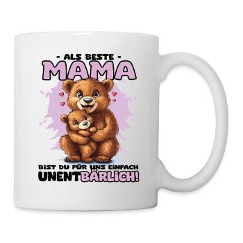 Als beste Mama bist du unentbärlich | Mama Bär - Tasse - Weiß - Rechts
