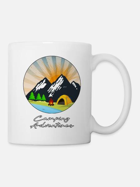 Camping-Abenteuer - Tasse - Weiß