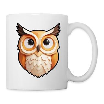 Cute little owl head - Mug - white - Right