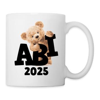 Teddy Abi Abitur Abschluß Teddybär Geschenk - Tasse - Weiß - Rechts