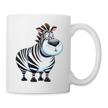 Molliges Zebra - dicke Tiere - Tasse - Weiß - Rechts
