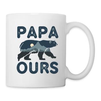 Papa Ours - Mug blanc - blanc - Droite