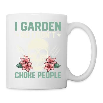Je jardine pour ne pas étouffer les gens Jardin botanique - Mug blanc - blanc - Droite