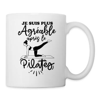 Pilates yoga humour zen - Mug blanc - blanc - Droite