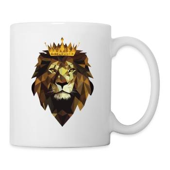 Polygon Lion - King of the Wild - Mug - white - Right