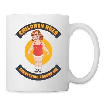 Children Rule – Fun Parent Design - Mug - white - Right