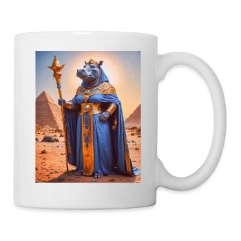 Ammit, monstrous beast, waiting by the scales of j - Mug - white - Right