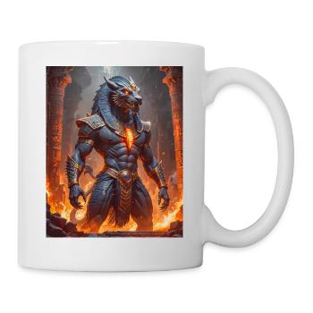 Ammit, monstrous beast, waiting by the scales of j - Mug - white - Right
