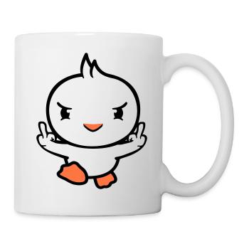 oiseau méchant majeur montrer mauvais garçon courant cool - Mug blanc - blanc - Droite