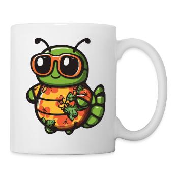 Wurm Lustig Sommer - Tasse - Weiß - Rechts