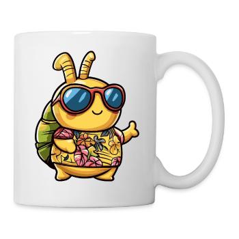 Schnecke Lustig Sommer - Tasse - Weiß - Rechts